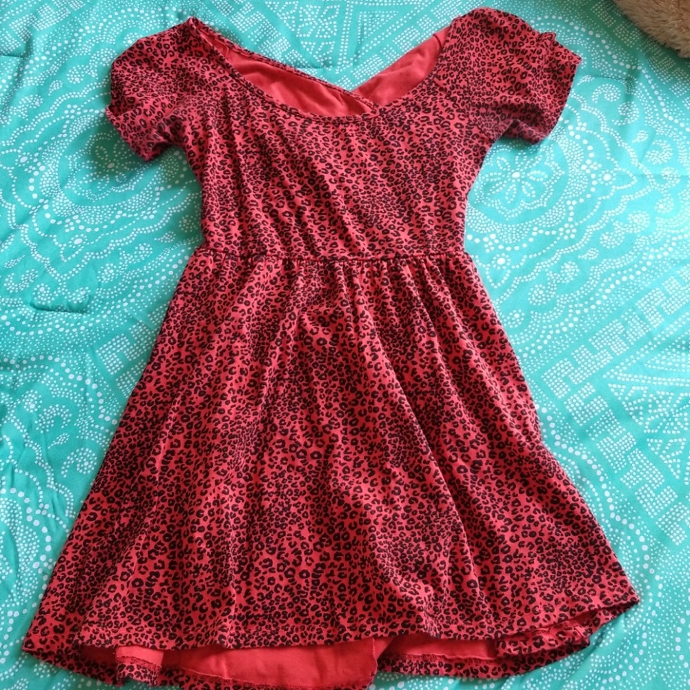 Leopard Print Cross-Back Dress